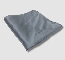  39 Countess Mara Men's Gray Solid Satin Classic Pocket Square