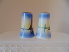 Vintage Japan Noritake Morimura Hand Painted Boat On Water Salt & Pepper Shakers — photo 4