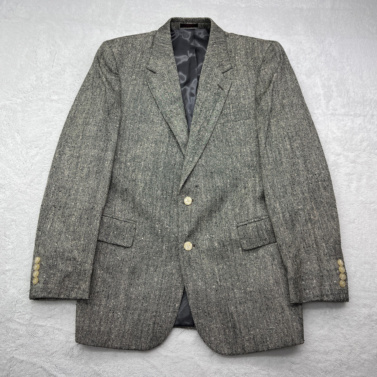 Savile Fila Tuta Giacca Uomo 42X34L Grigio 2 Bottoni Tuta Sportiva Cappotto Blazer LEGGI