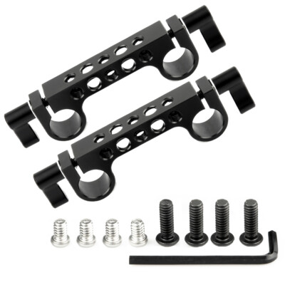 NICEYRIG 2PCS 15mm Railblock Rod Clamp with 1/4''-20 Thread for Camera Rail Rig