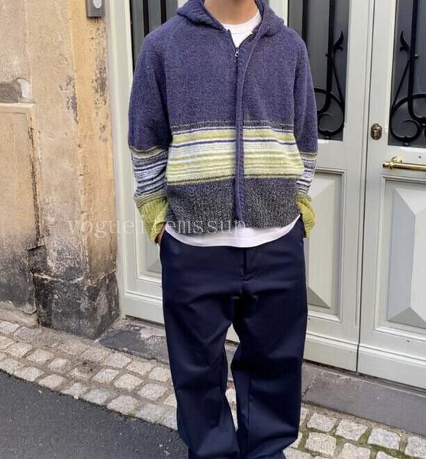 Men women wool blend hooded cardigan kiko kostadinov knitted Men women wool blend hooded cardigan kiko kostadinov knitted