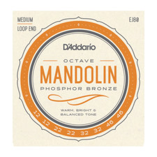 D'Addario EJ80 Phosphor Bronze Octave Mandolin Strings 12-46 loop end