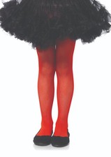 Leg Avenue Girls Fishnet Tights, Large, Red - 4067
