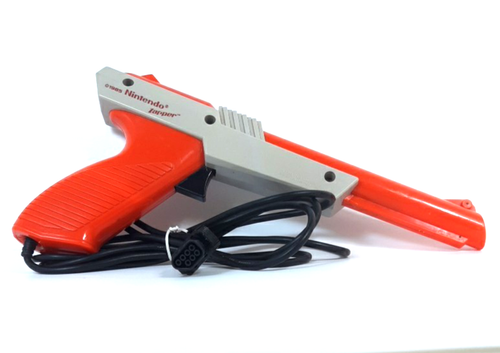 Original Nintendo NES Zapper Gun Orange Nr. NES-005, ungetestet