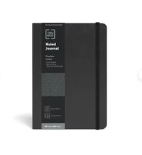 New ! TRU RED Medium Flexible Cover Ruled Journal, Black (TR54777)