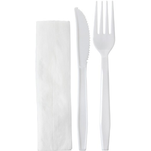 Heavy Duty Meal Kit 3 in 1 (Fork, Knife, Napkin) 250 Pieces