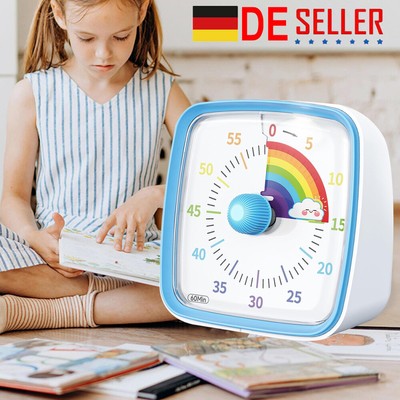 Visueller 60-Minuten-Timer mit Nachtlicht, Countdown-Timer, Kindertimer Blau Neu