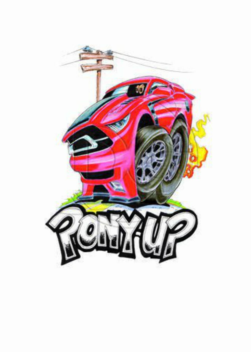 T shirt adulto DryBlend® (PONY UP FORD MUSTANG)