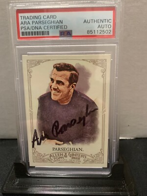 Ara Parseghian Notre Dame 2012 Allen & Ginter auto signed baseball card PSA