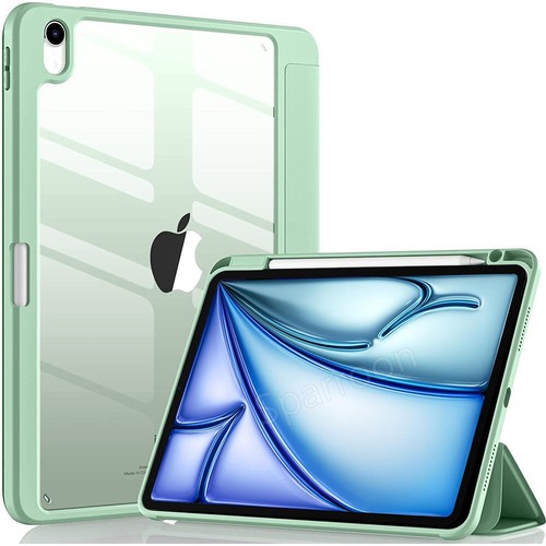 Smart Case For NEW iPad Air 6 11 inch M2 Gen 2024 Clear Cover with Pencil Holder - Picture 8 of 49