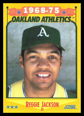 1988 Score Reggie Jackson #500 Oakland Athletics 5B