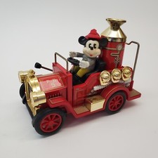 Vintage RARE Walt Disney Mickey Mouse In Old Timers Fire Truck 5 Japan Masuyada