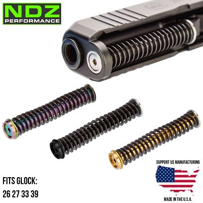 #ad NDZ Glock 26 27 33 39 Gen 1 5 Guide Rod Assembly Stainless Steel ISMI Springs $41.99