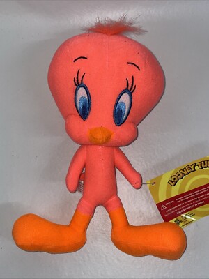 Looney Tunes Tweety Bird Neon Pink 8” plush Toy Factory Looney