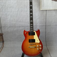 Custom Cherry Sunburst SG Electric Guitar Solid Body Gold Parts HH Pickups