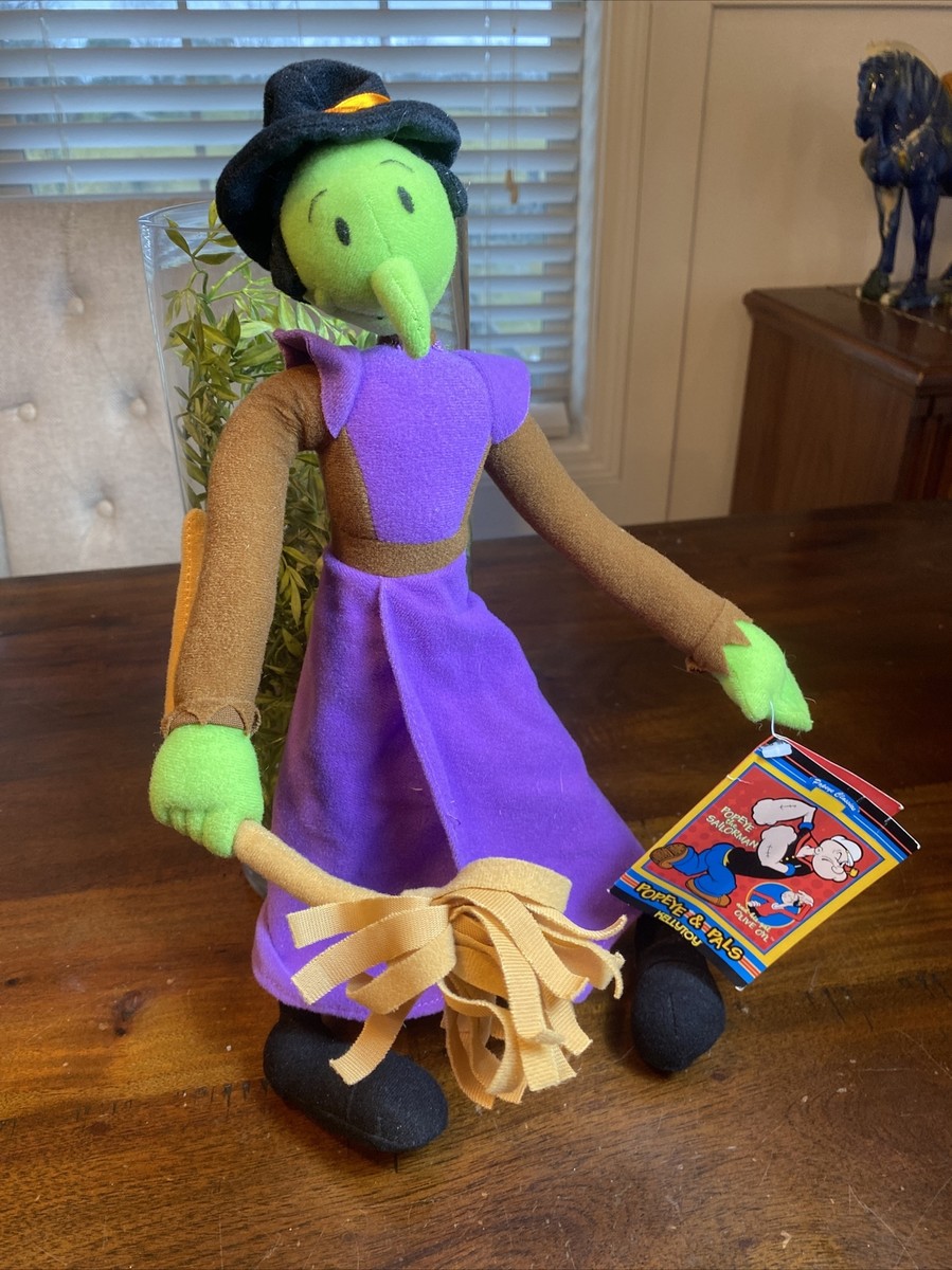 Vintage Popeye Olive Oyl 15” Posable Plush Special Edition Witch w