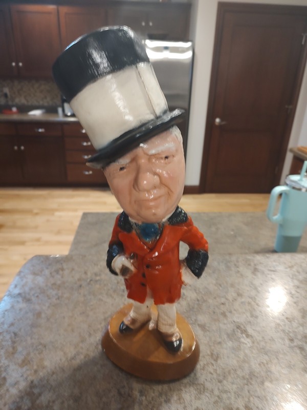 W C Fields Chalkware Figurine Statue Comedian 17” Tall 