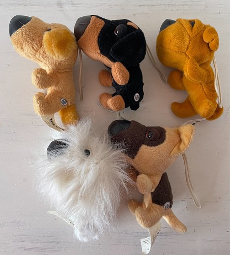 Vintage Artist Collection The Dog 5 cute little plush puppies 2003 - Picture 6 of 12