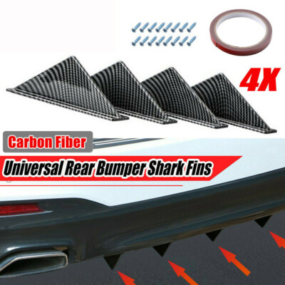 Universal Heckstoßstange Diffusor Lip Splitter Fin Trim Cap Chin Spoiler Blende