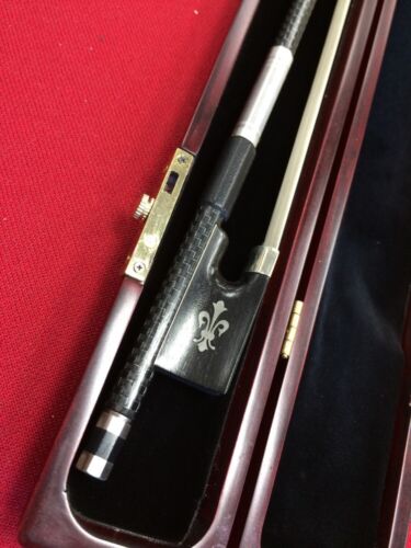 New Top Grade Carbon Fiber Core With Silver Line Violin Bow 4/4 Full Size - Picture 1 of 6