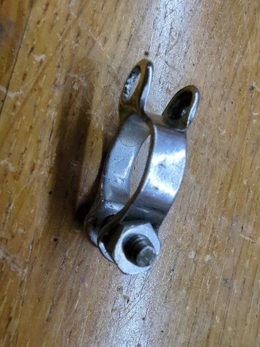 Vintage Campagnolo Chainstay Derailleur Cable Guide W/ Bolt #636 Clamp-on - Picture 4 of 4