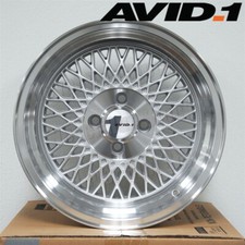 Avid.1 Av-18 15x8 4x100 25 Machined Face Lip Silver Mesh Sport 4 Wheels Set Avid.1 Av-18 15x8 4x100 25 Machined Face Lip Silver Mesh Sport 4 Wheels Set