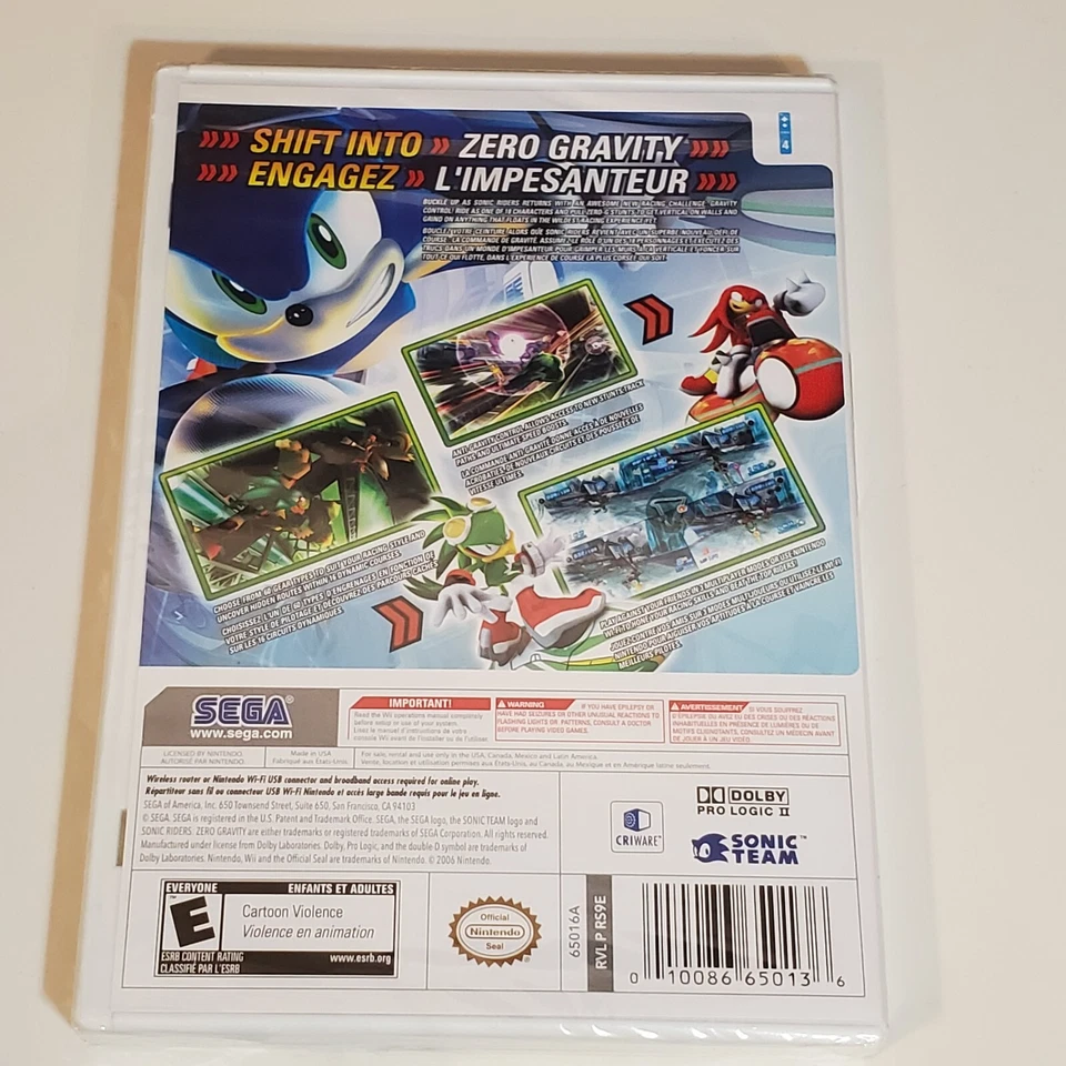 Sonic Riders: Zero Gravity (Nintendo Wii, 2008) NUEVO SELLADO DE FÁBRICA Foto 2 de 4