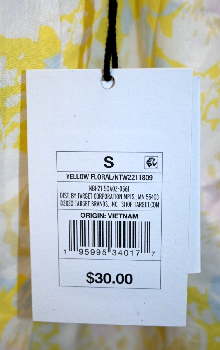 The Nines by Hatch floral tank top NWT size S 100% cotton RN#17730