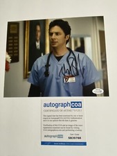 ZACH BRAFF Signed "Scrubs” Dr. John 'J.D.' Dorian" 8x10 Photo Autograph ACOA