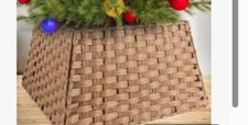 Christmas Tree Collar Wicker Look Easy Storage 17x10 Tree and orns not included
