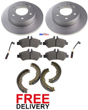 FOR VW CRAFTER CR30 CR35 REAR BRAKE DISCS & PADS SET & HANDBRAKE SHOES *NEW*
