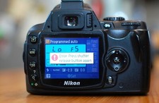 Nikon D40 DSLR Camera Body Black 6.1MP - Powers on But Has Error Press shutter