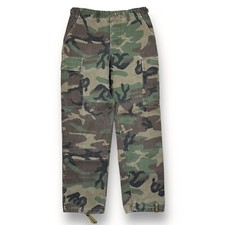 Vintage Military Army Camouflage Cargo Pants Trousers Men’s Size 30x30 USA Made