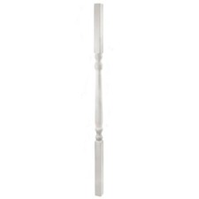 Husillo de vinilo termoformado colonial de 1 1/4" cuadrado x 34" - blanco (LMT 3140-34,0-WH...
