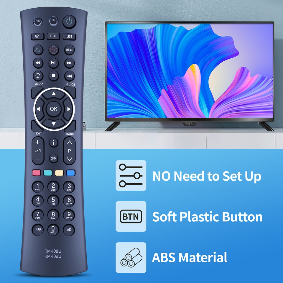 Vervanging voor Humax Foxsat HDR Freesat Box RM-F01 RM-F04 RM-E06 afstandsbediening, YiBiChin vervangen afstandsbediening geschikt voor HUMAX PVR Recorder HDR320 HDR500 IRHD-5100C/5200C/5050C - Geen