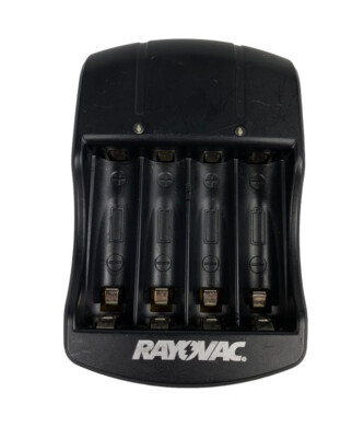 Rayovac PS134 4x AAA/AA Rechargeable Battery Charger Unit Black