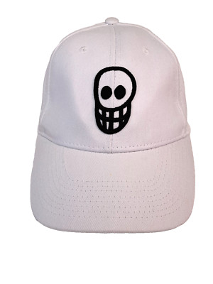 Padre Azul Tequila Adjustable Snap Baseball Cap Men's Black Skull Logo White Cap