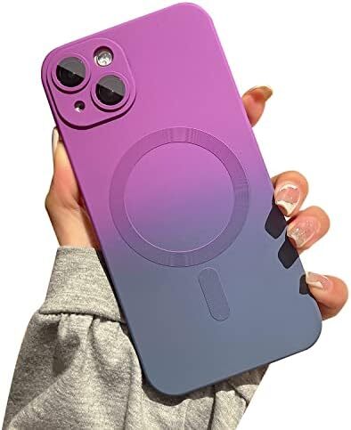 Compatible with iPhone 13 Pro Case [Compatible with MagSafe], Cute Gradient Colo