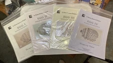 Rare Vtg EGG I-IV Hardanger Embr. pattern by Designs by Elaine (4 choices)