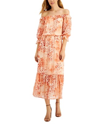 ivory maxi dresses Ivory Flutter Sleeve Tiered Maxi Dress M