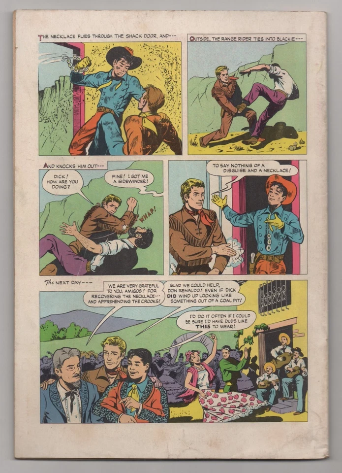 #9	The Flying A's Range Rider 1955 FN Vintage Comic Foto 2 de 2