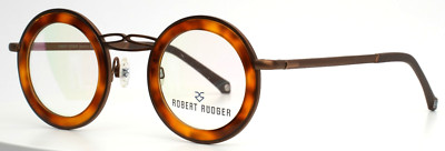 ROBERT RUDGER RR027 Col 3 Brown Tortoise Mens Round Eyeglasses 41-28-145 B:38
