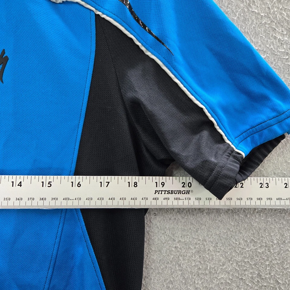 Camiseta deportiva Specialized para hombre grande azul camiseta de ciclismo bloques de colores cremallera completa Foto 4 de 4