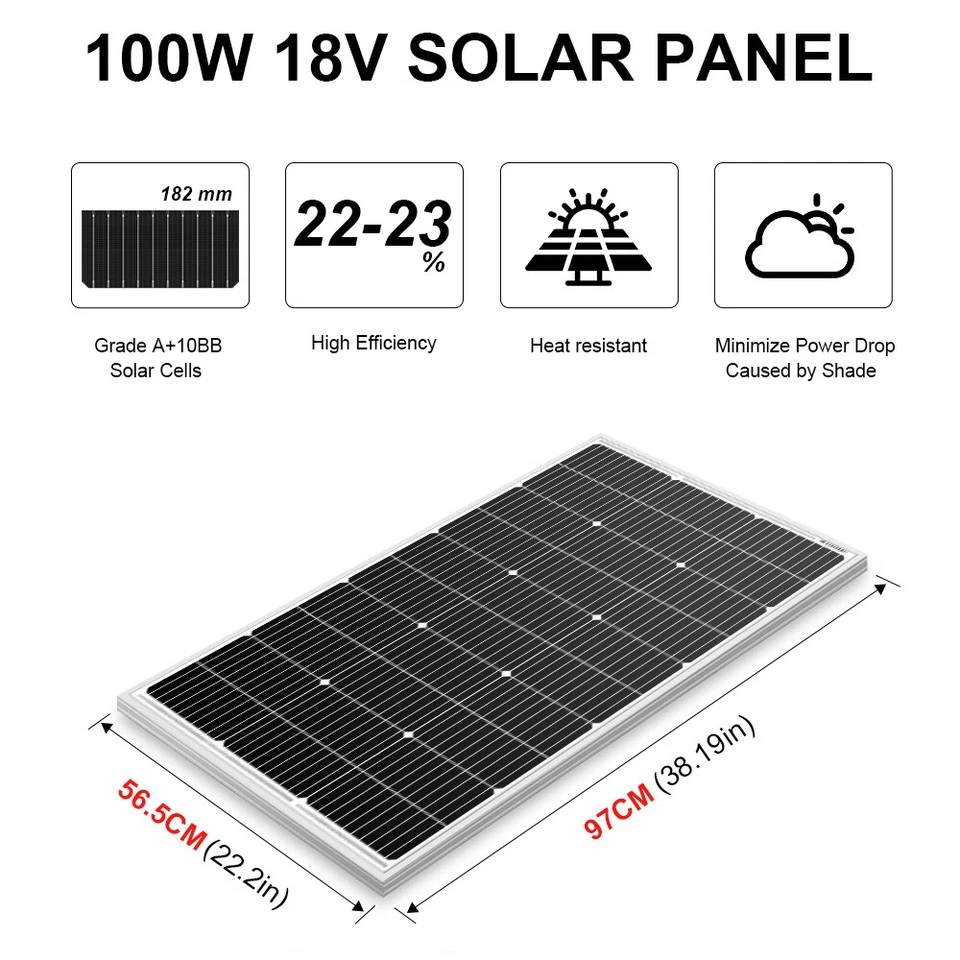 Dokio 100w 200w 400w Mono Solar Panel Z Bracket Kit for Home/Caravan/RV/Camper - Image 4 of 4