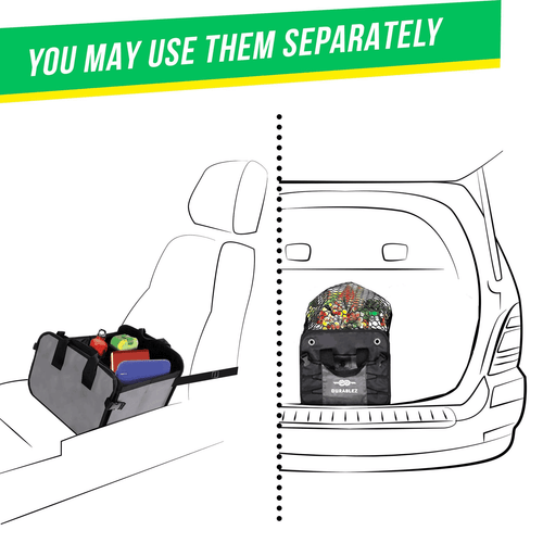 3 Compartment Separable Collapsible Car Trunk Storage Organizer for SUV Minivan - Picture 6 of 7