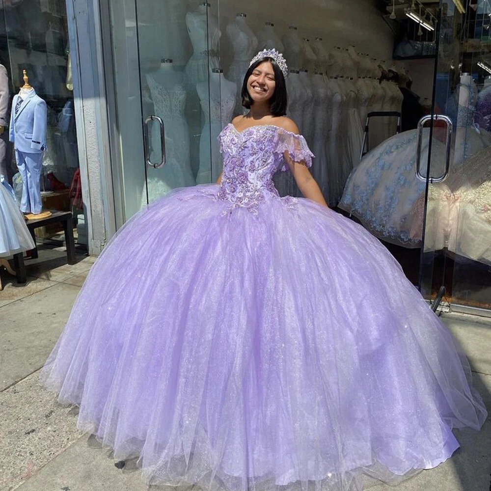 lilac quinceanera dresses