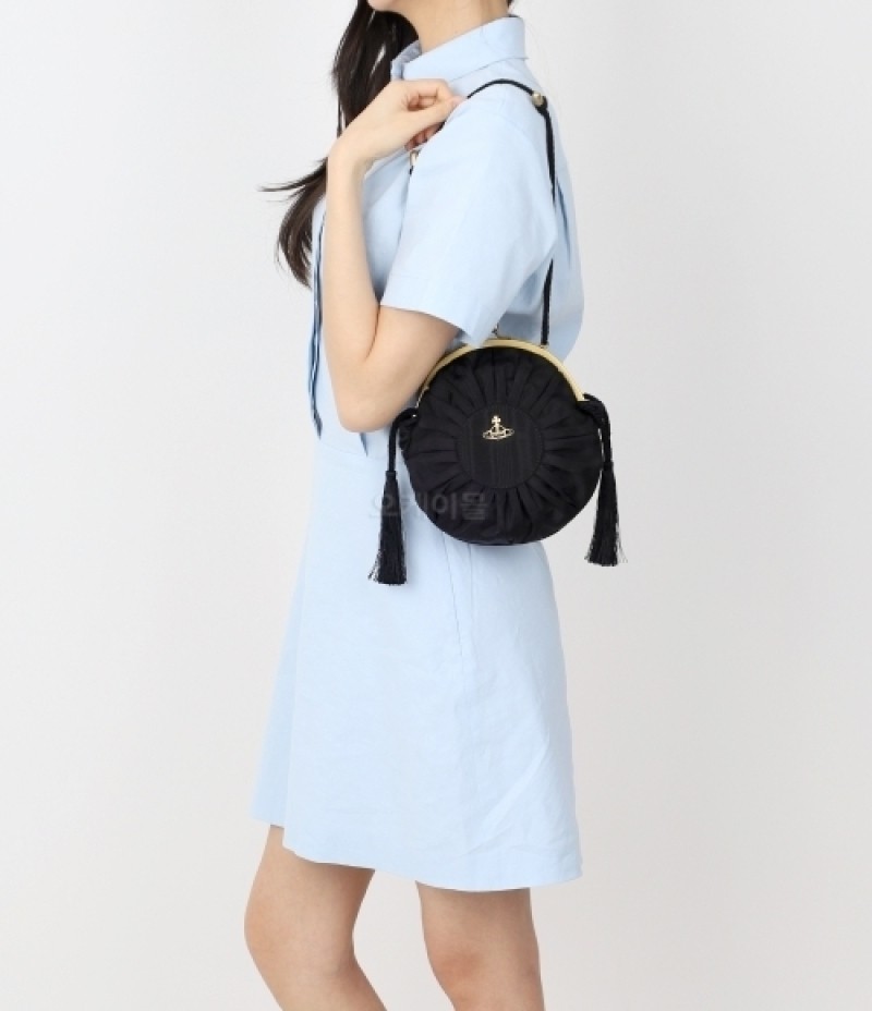 Vivienne Westwood SHOULDER BAG ROSIE CIRCLE FRAME Black