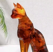 RARE ANCIENT EGYPTIAN ANTIQUE Statue Goddess Bastet Cat for Amber Stone Egypt BC