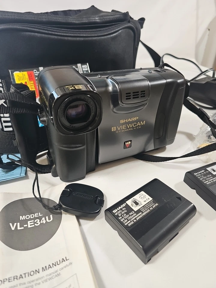 SHARP VL-E34U 8 Viewcam Camcorder Hi-Fi Monaural VL-E34 Video Transfer TESTED - Image 3 of 4