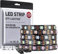 WS2812B LED Streifen 5M 300 Leds Mehrfarbig Schwarz PCB 60 Leds M Pixel DC5V